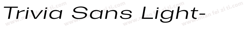 Trivia Sans Light字体转换